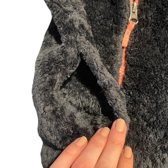 Columbia Sherpa Full Zip Little Girls Black and Pink Jacket With Pockets GUC - Picture 2 of 9